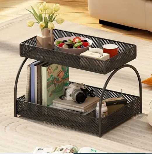 2-Tier Multi-Purpose Metal Storage & Display Rack