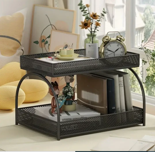 2-Tier Multi-Purpose Metal Storage & Display Rack