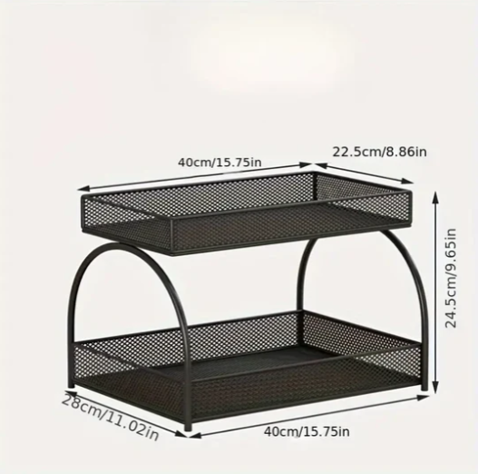 2-Tier Multi-Purpose Metal Storage & Display Rack