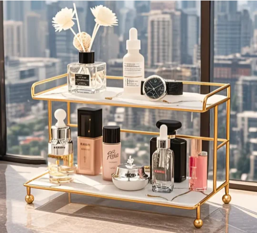Double Layer Cosmetic Storage Rack