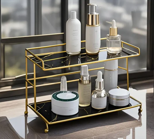 Double Layer Cosmetic Storage Rack