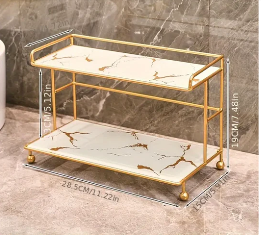 Double Layer Cosmetic Storage Rack