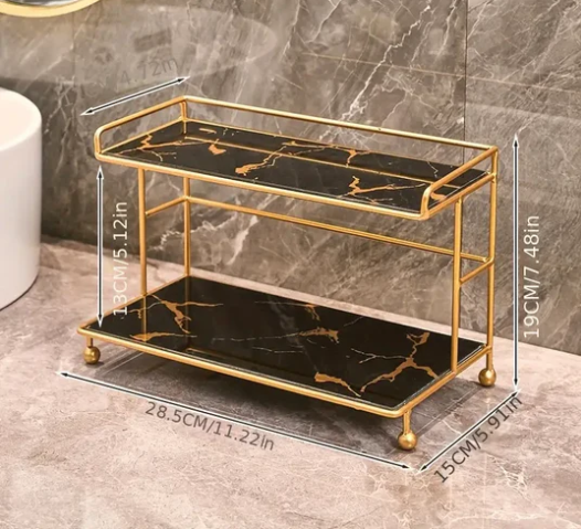 Double Layer Cosmetic Storage Rack