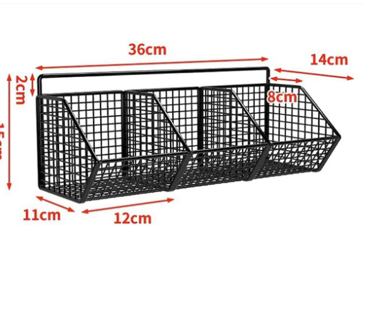 Wall Mounted Metal Vegetable & Kitchen Storage Basket