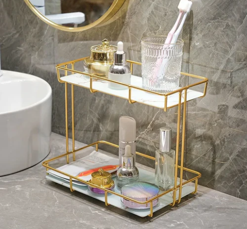 Luxury 2-Tier Vanity Makeup Organizer