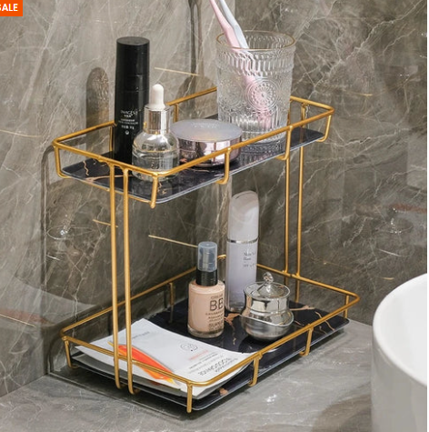 Luxury 2-Tier Vanity Makeup Organizer