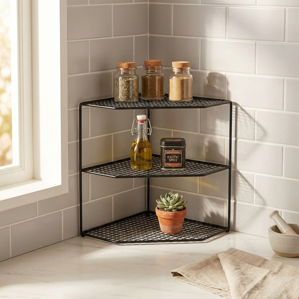 3-Tier Corner Kitchen Rack