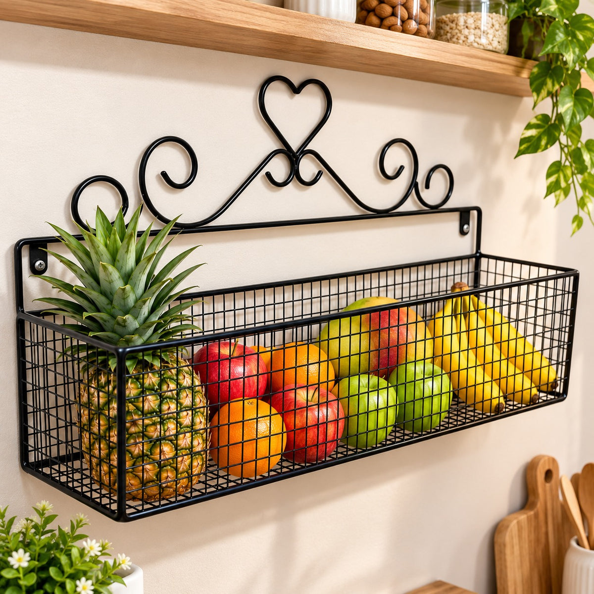 Black Wall Basket