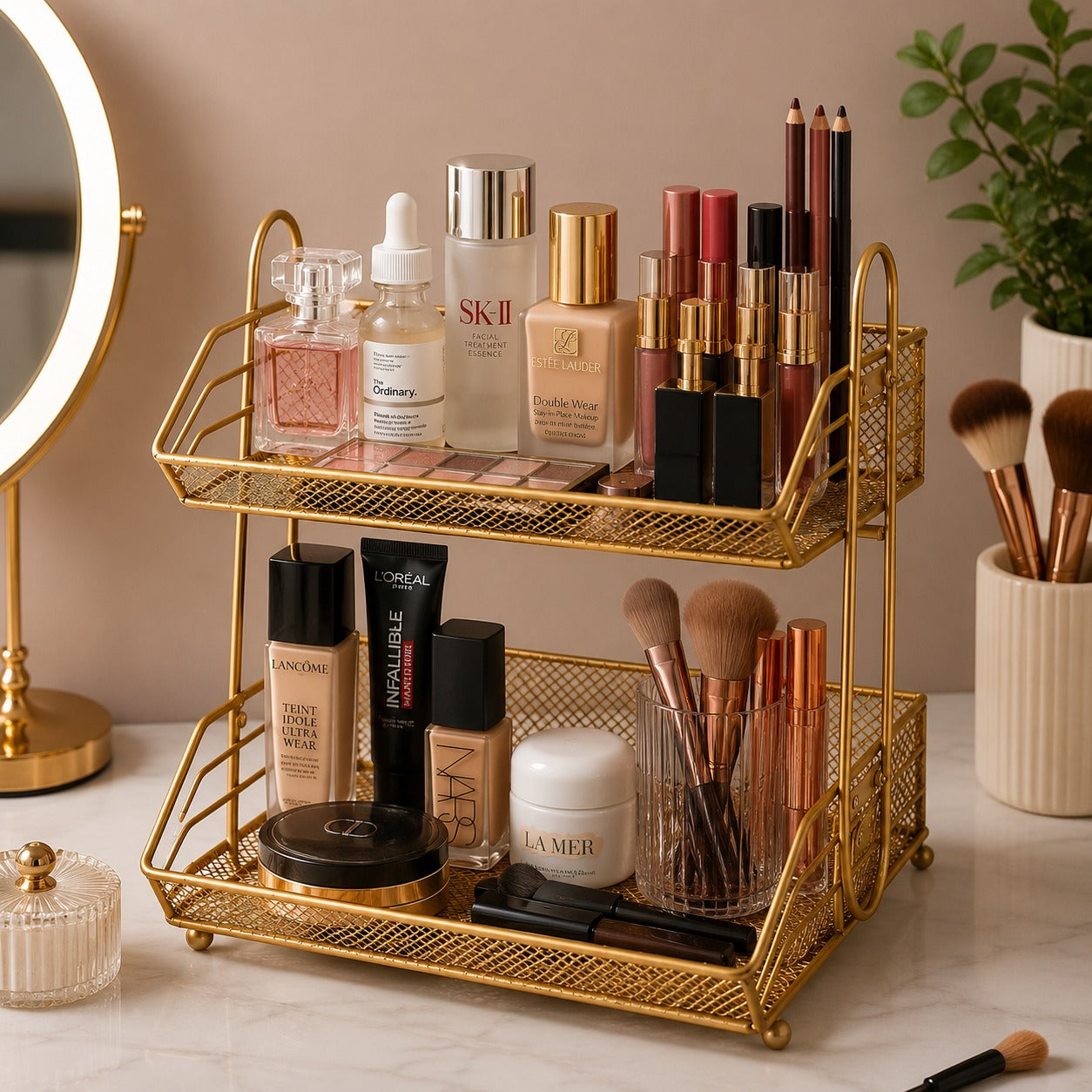 2-Tier Kitchen Spice Rack Organizer