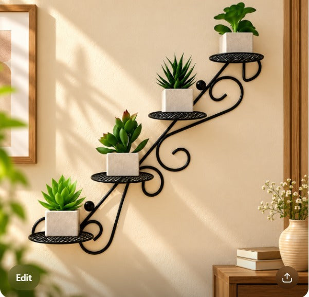 Elegant Metal Wall Planter Stand