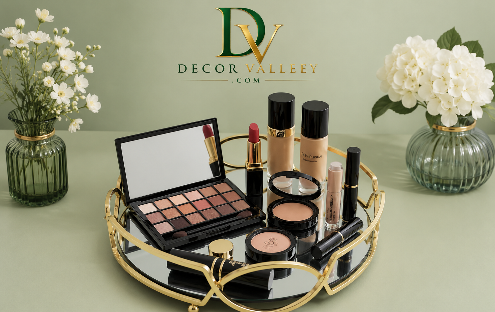 Luxury Gold Mirror Serving Tray