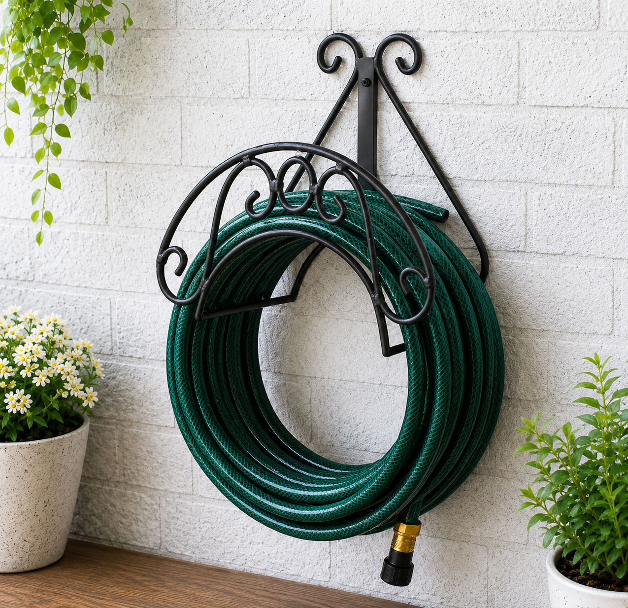 Wall Mount Hose Storage Rack