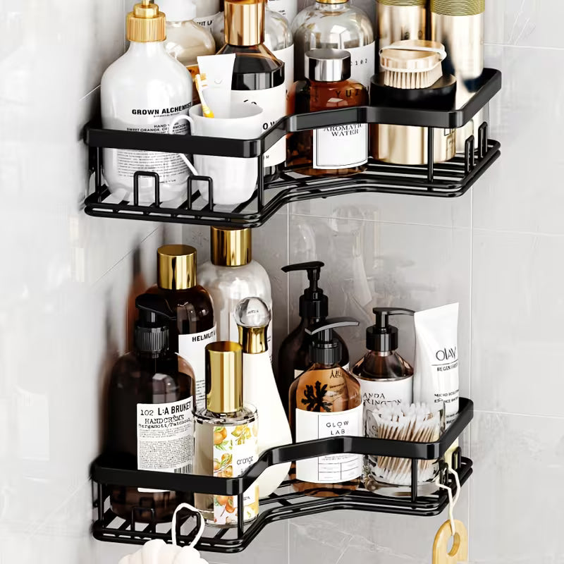 Wall Mounted Bathroom & Kitchen Corner Shelf Rack