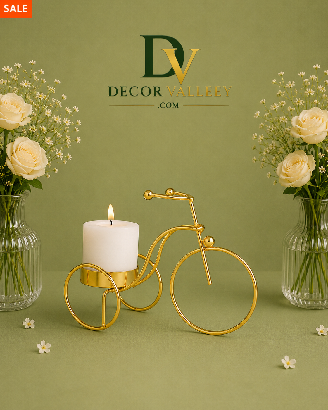 Candle Holder Shape Of Bicycle