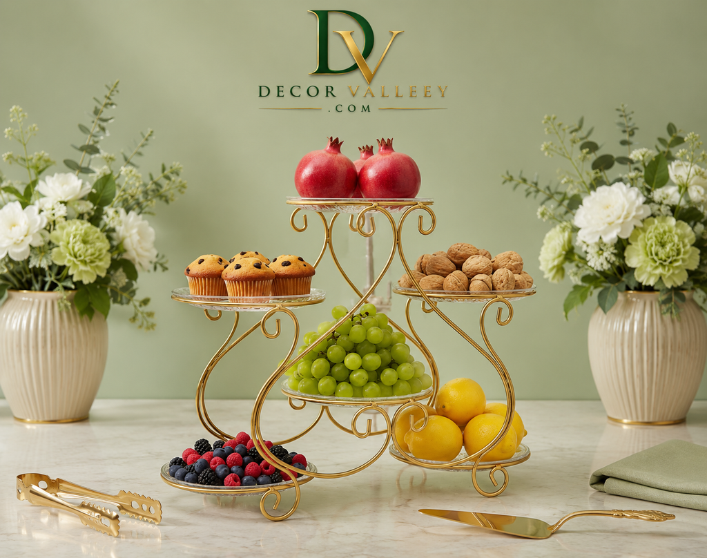 Luxury 6-Tier Serving Stand – Golden Snack & Dessert Display Rack