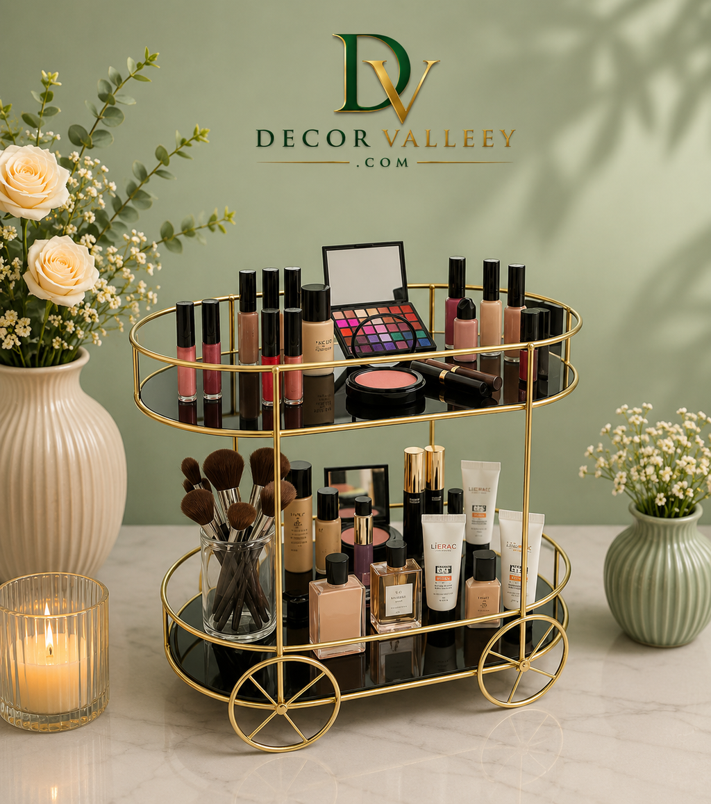 Elegant Cosmetic Display Cart