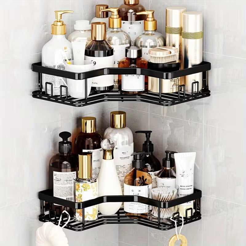 Wall Mounted Bathroom & Kitchen Corner Shelf Rack