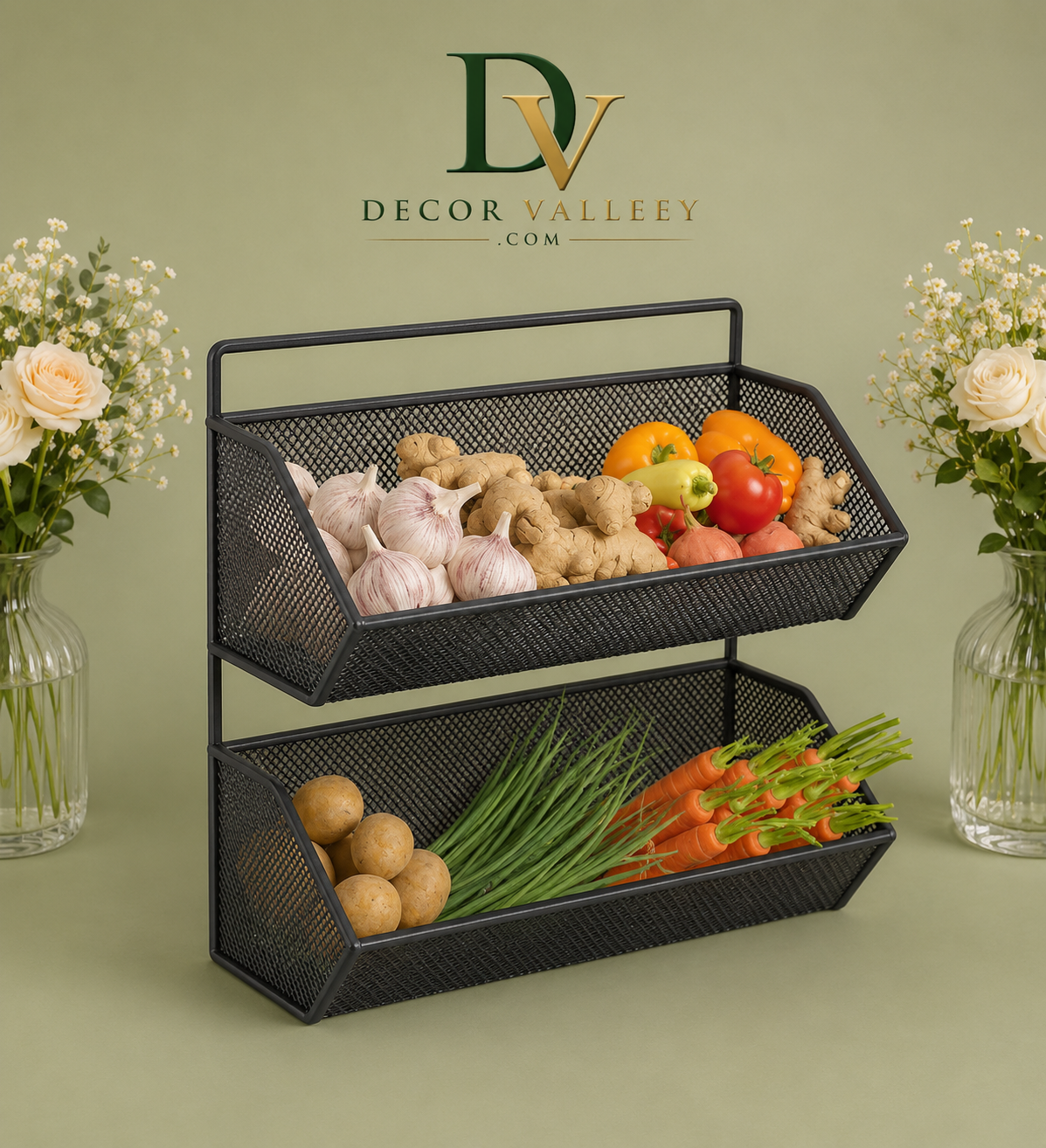 Wall Mounted Multi-Purpose Kitchen Storage Rack