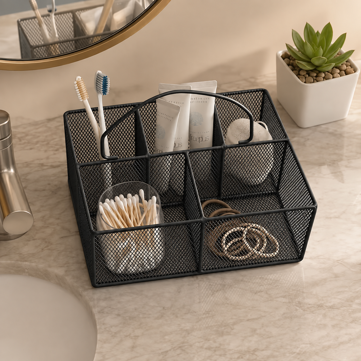 Multipurpose -Compartment Bathroom & VanityOrganizer
