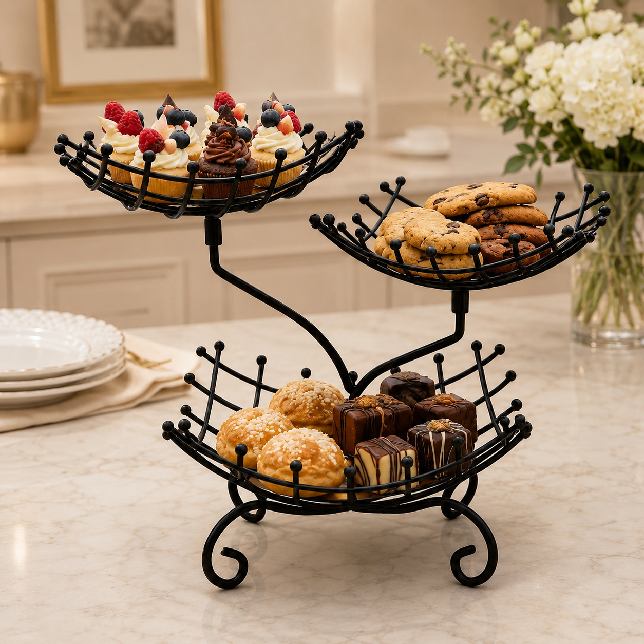 3 Layer Fruit Serving Basket
