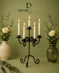 Elegant 5-Arm Metal Candle Holder