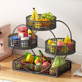 Metal Fruit Basket Stand – Modern Kitchen Counter Organizer