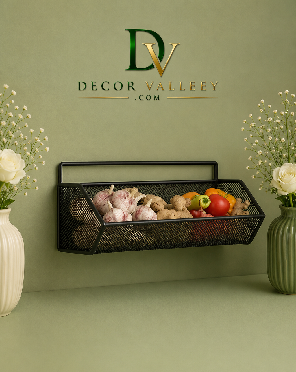 Wall Mounted Multi-Purpose Kitchen Storage Rack