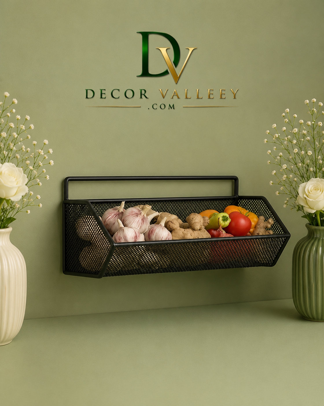 Wall Mounted Multi-Purpose Kitchen Storage Rack