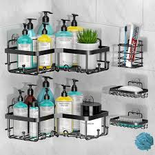 Wall Mounted Bathroom & Kitchen Corner Shelf Rack